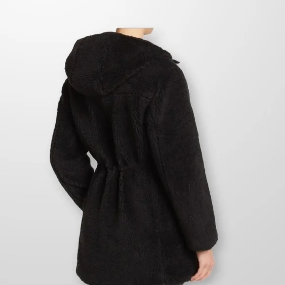 KATE spade Reversible Faux Shearling Quilted Hooded Jacket Size L - Picture 7 of 10